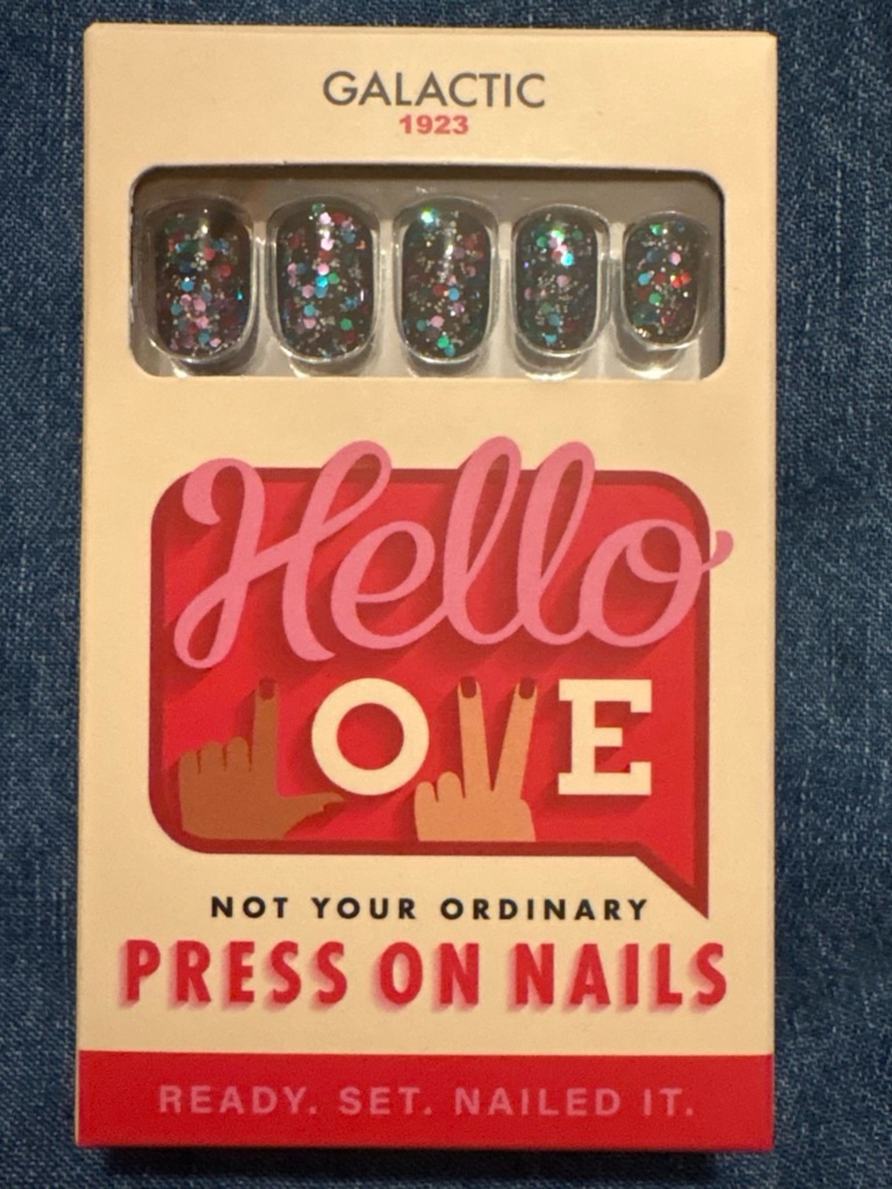 Galactic 1923 Hello Love Glitter Press-On Nails